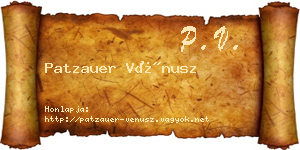 Patzauer Vénusz névjegykártya